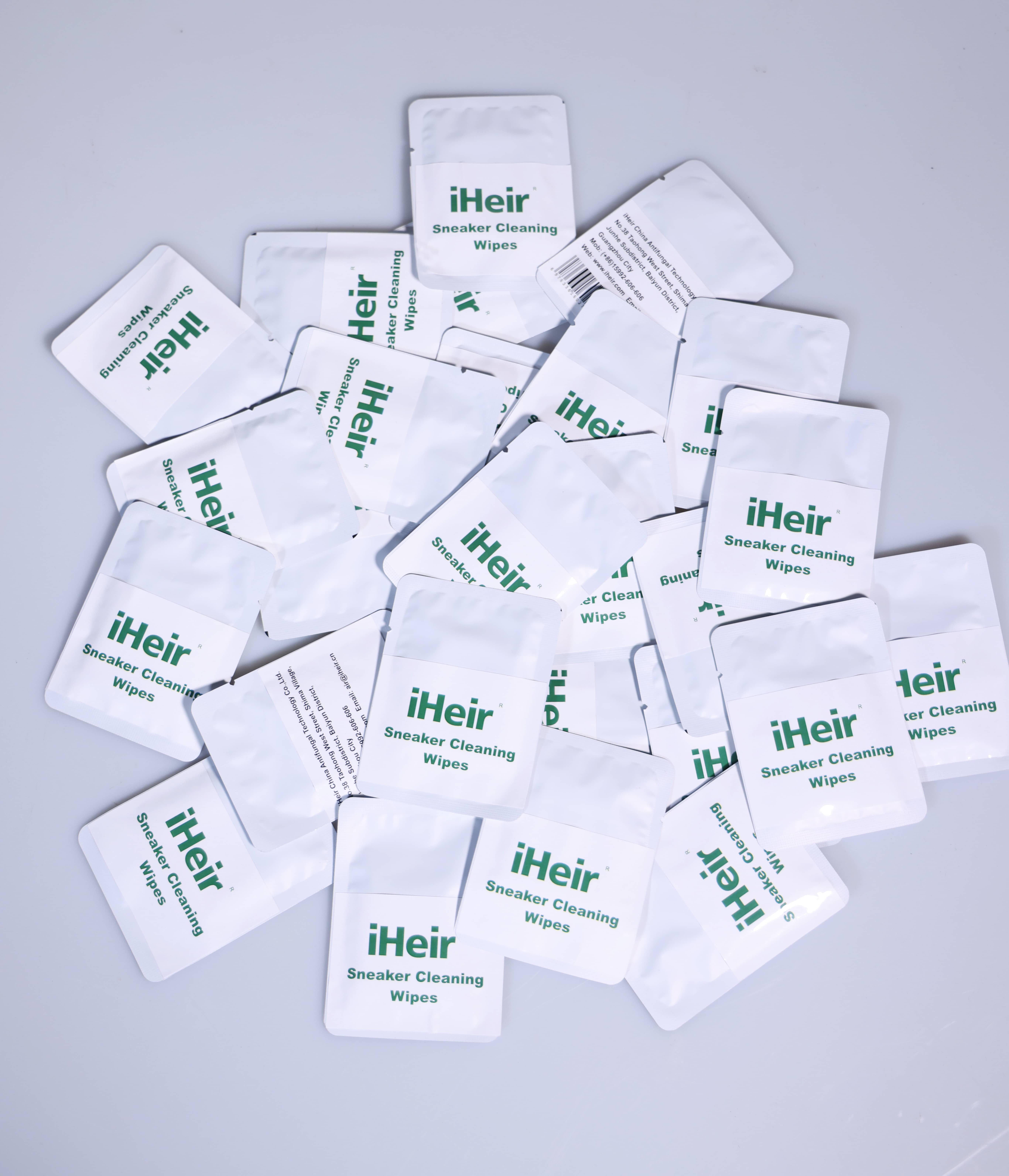 iHeir 鞋子双面纹理清洁湿巾｜30片独立包装｜适用于运动鞋、皮鞋、帆布鞋、皮革