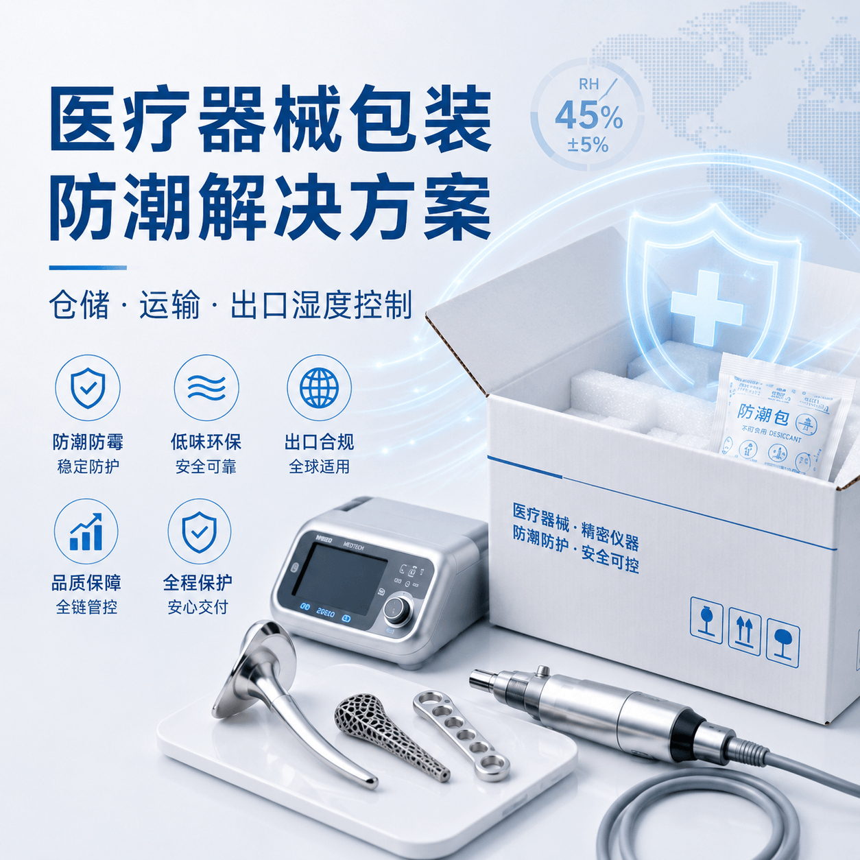 医疗器械产品为什么会受潮发霉？仓储与出口运输中的高湿风险及防潮方案